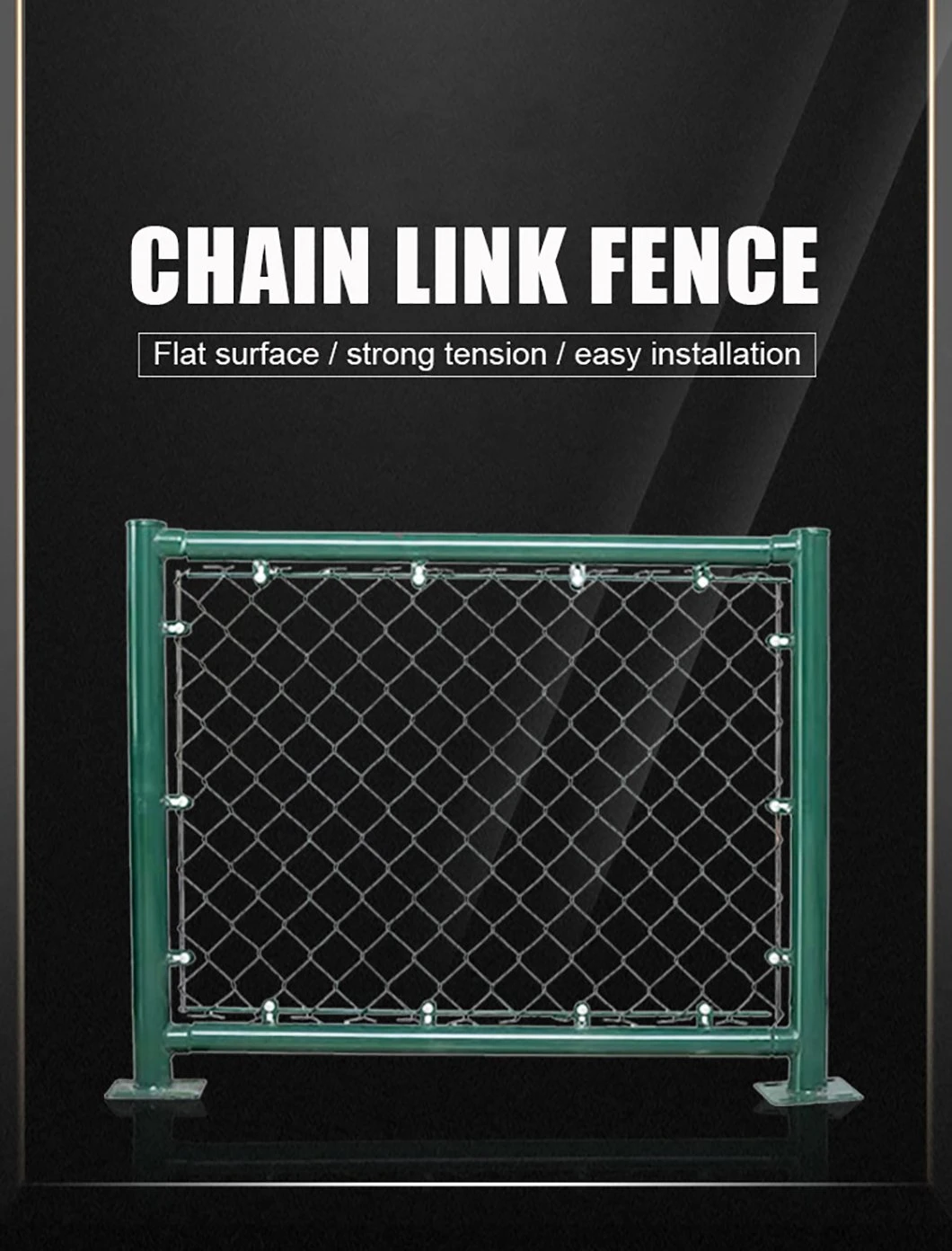 9g and 10g Wire 50X50 Diamond Mesh Hot DIP Galvanized 6′ Chain Link Iron Wire Mesh Fence / PVC Coated Chain Link Fencing 50FT Rolls