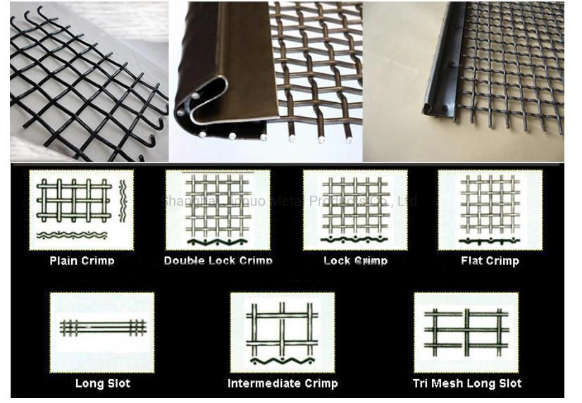 Vibration Screen Crusher Mesh Woven Plain Weave Strong Structure Mine Sieving Heavy Crimped Wire Mesh Iron Steel