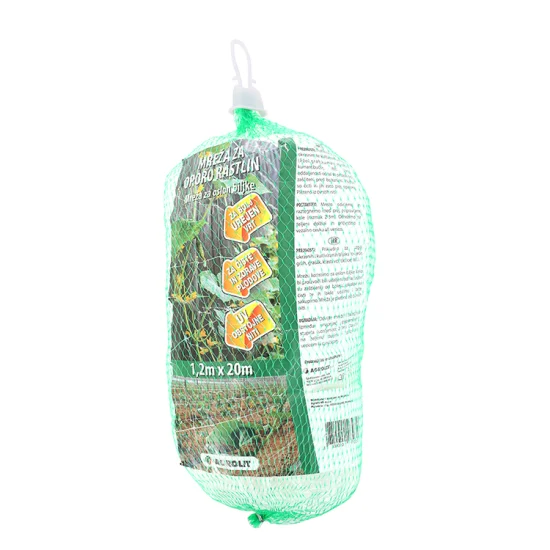 Rete di fissaggio per giardino con rete da arrampicata in plastica PP per supporto per piante per agricoltura di cetrioli di fagioli